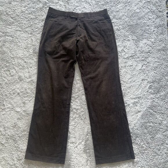 Selected Men’s Vintage Brown Corduroy Pants 33X31 Break TRS Straight 90’s Y2K - Picture 2 of 9